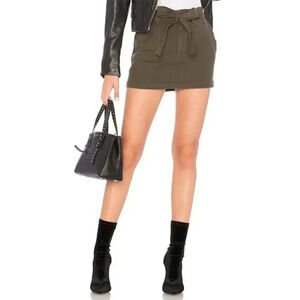 Chaser Revolve Vintage Canvas Surplus Mini Skirt Canteen Green M NWT